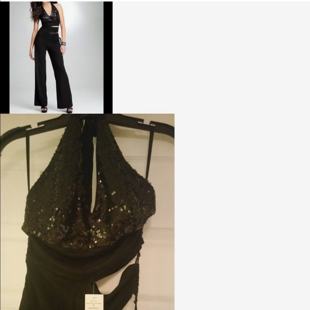 🔥Bebe  tie neck stylish jumpsuit 🔥🔥🔥 - Picture 2 of 8